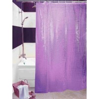 Штора для ванной комнаты 3D эффект 180х200 BIZER , цвет фиолетовый