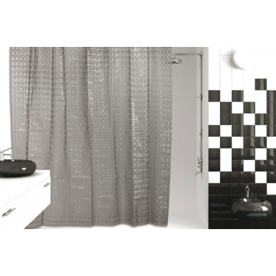 Штора для ванной комнаты 3D эффект 180х200 BIZER , цвет черный