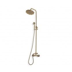 Душевая стойка Bronze de Luxe  для ванной и душа двухручковый без излива, лейка цветок 10118F