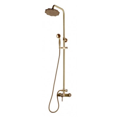 Душевая стойка Bronze de Luxe 10118/1F для ванной и душа одноручковый без излива, лейка цветок