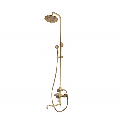 Душевая стойка Bronze de Luxe  для ванной и душа одноручковый длинный (25см) излив, лейка цветок 10120DF/1