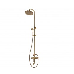 Душевая стойка Bronze de Luxe  для ванной и душа одноручковый короткий (10см) излив, лейка цветок 10120F