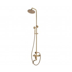 Душевая стойка Bronze de Luxe  для ванной и душа одноручковый средний излив, лейка круг 10120PR