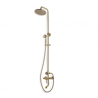 Душевая стойка Bronze de Luxe  для ванной и душа одноручковый короткий (10см) излив, лейка круг 10120R