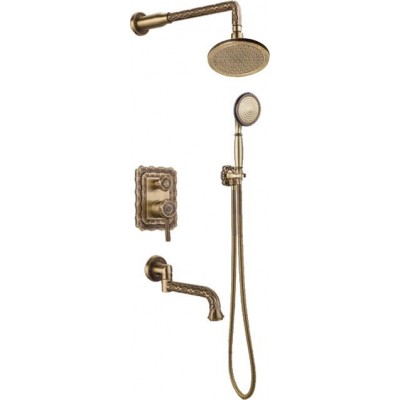 Душевая стойка Bronze de Luxe  для ванной и душа одноручковый встраиваемый лейка круг 10137R