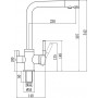 Смеситель для кухонной мойки с фильтром питьевой воды Savol S-L1801T