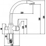 Смеситель для кухонной мойки с фильтром питьевой воды Savol S-L1699L