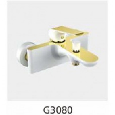 Смеситель для ванны  с коротким носиком белый/золото GAPPO G3080