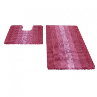 Набор ковриков для ванной SHAHINTEX MULTIMAKARON 60*90+60*50 розовый